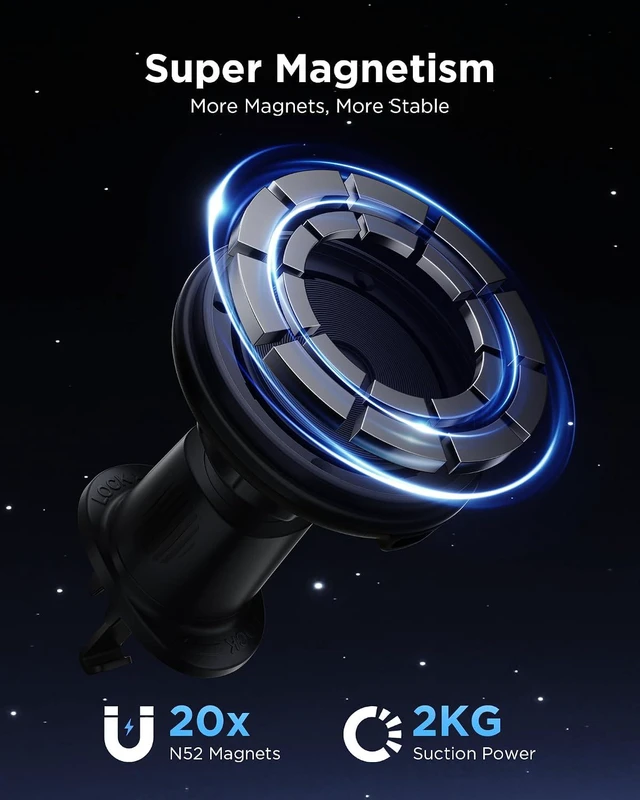 Alt view image 4 of 7 - Mag-Safe Car Mount Charger - Qi2 15W Magnetic Car Phone Holder, 15W Wireless Qi2 Car Charger Mag-Safe Phone Holder, Car Vent Phone Mount Magnet Car Phone Holders for iPhone 16 15 14 13 12 Series