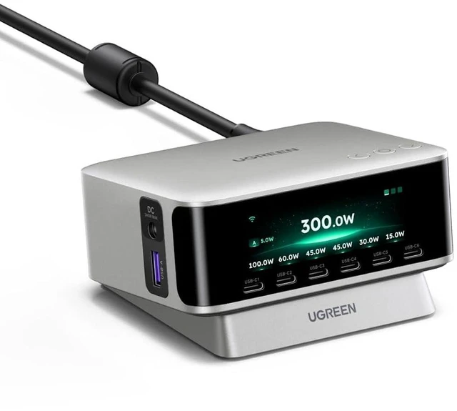 Main image of Nexode Pro 300W Charging Station with Smart Display, 8-Port Charger
