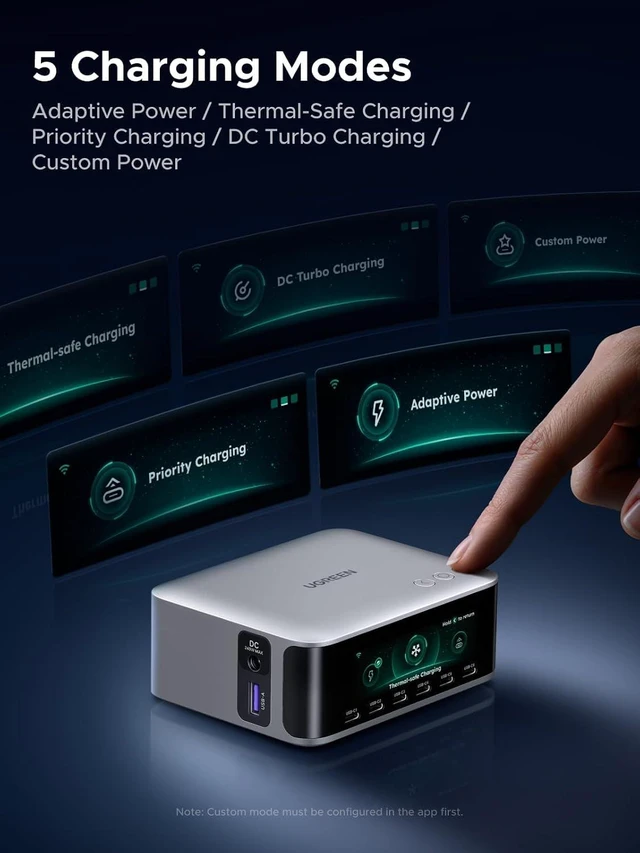 Alt view image 6 of 7 - Nexode Pro 300W Charging Station with Smart Display, 8-Port Charger