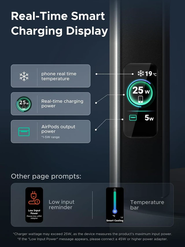 Alt view image 4 of 7 - Magflow 25W Qi2.2-Certified 2-in-1 Wireless Charging Station