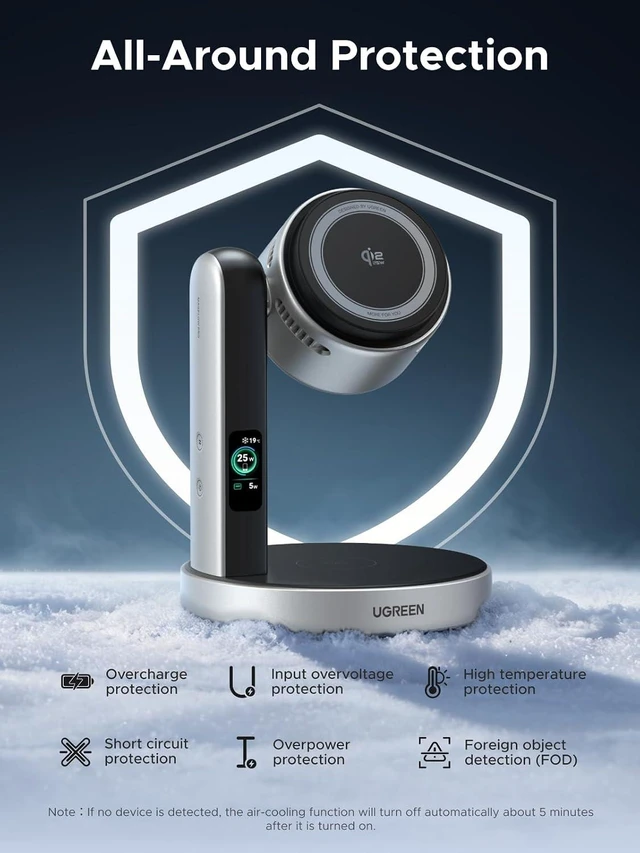Alt view image 6 of 7 - Magflow 25W Qi2.2-Certified 2-in-1 Wireless Charging Station