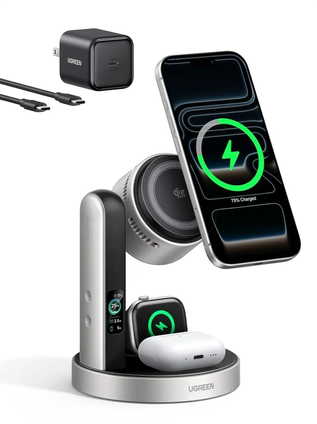 Main image of Magflow 25W Qi2.2-Certified 3-in-1 Wireless Charging Station