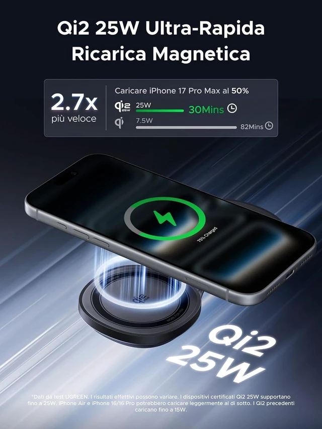 Alt view image 2 of 7 - MagFlow 25W Pocket-Sized 2-in-1 Foldable Wireless Charger