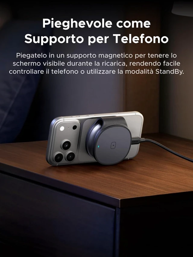 Alt view image 7 of 7 - MagFlow 25W Pocket-Sized 2-in-1 Foldable Wireless Charger