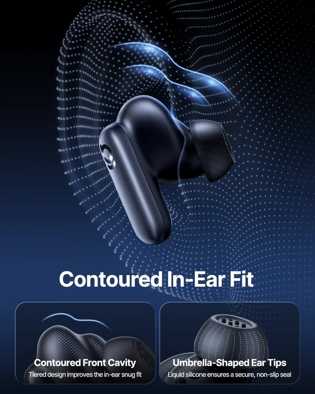 Alt view image 6 of 7 - Inspire XP1 Adaptive Noise Cancelling Earbuds, Sound by Bose, Dolby Audio, Premium Real-Time Adaptive ANC, Adaptive Tuning Sound, Natural Fit Design, 6-Mic Adaptive Clear Calls, 45H Playtime