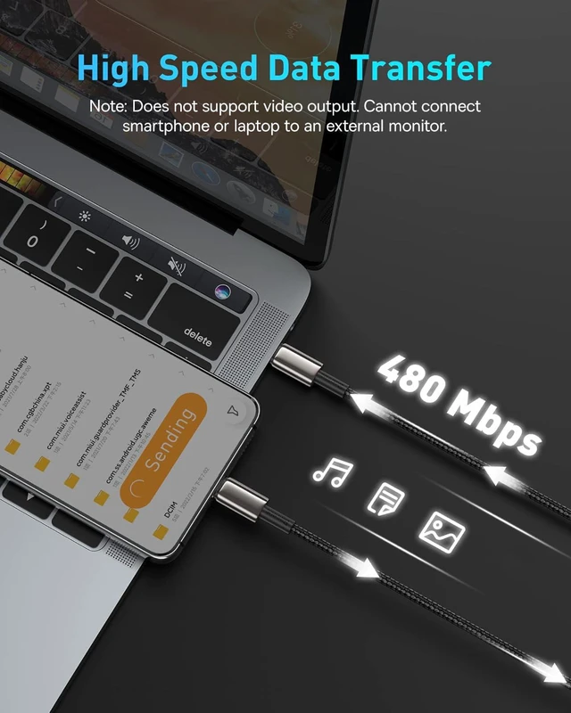 Alt view image 5 of 7 - USB C Cable, 100W PD 5A QC 4.0 Fast Charging USB C to USB C Cable, Zinc Alloy Nylon Braided USB Type C Charger Cable for iPhone 16 15 Pro Plus Pro Max, MacBook, iPad Pro, Samsung S23/S22 (10ft)