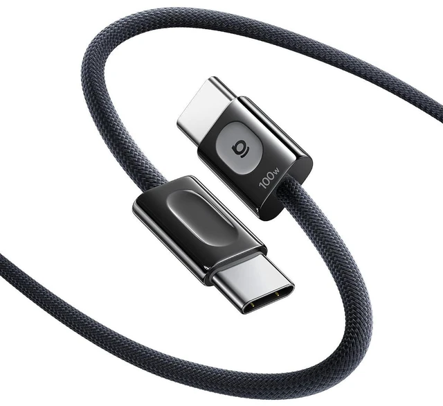 Main image of USB C to USB C Cable, 100W Smart Cooling Fast Charging Cord, Zinc Alloy Nylon Braided Type-C Cable for iPhone 17/16/15 Pro Max, MacBook Pro/Air, iPad, Samsung Galaxy S26/S25/S24 (6.6ft)