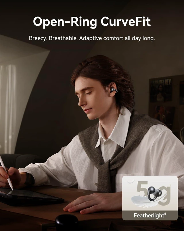 Alt view image 7 of 7 - Bowie MC2 Open Ear Clip On Earbuds & MC1 Pro Open Ear Clip-On Headphones