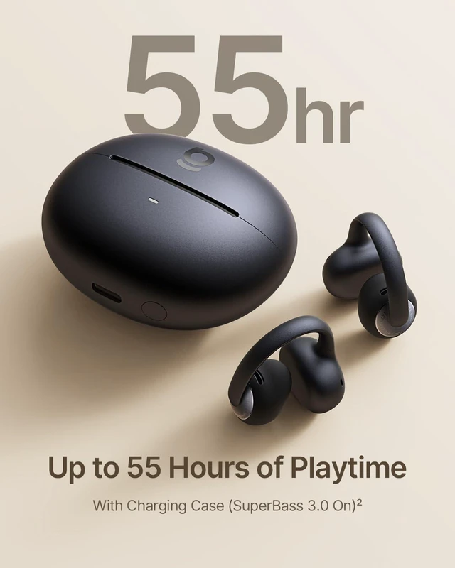 Alt view image 3 of 7 - Bowie MC2 Open Ear Clip On Earbuds & BP1 Pro Noise Cancelling Wireless Earbuds