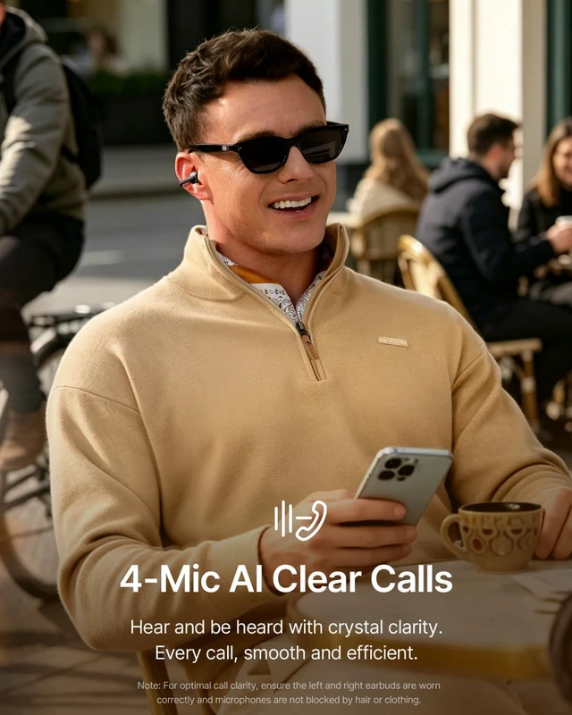 Alt view image 5 of 7 - Bowie MC2 Open Ear Clip On Earbuds & BP1 Pro Noise Cancelling Wireless Earbuds