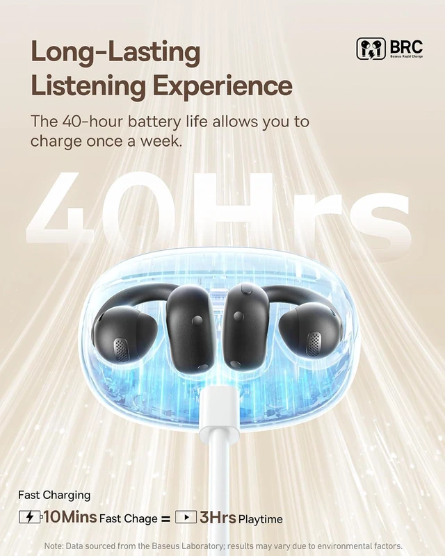 Alt view image 7 of 7 - Bowie MC1 Open Ear Clip-On Earbuds, Adaptive Comfort with Anti-Drop Design, Impactful Sound with Adaptive Bass Boost, Adaptive Noise Cancelling Calls, IP57 Waterproof, 40H Playtime, Lightweight