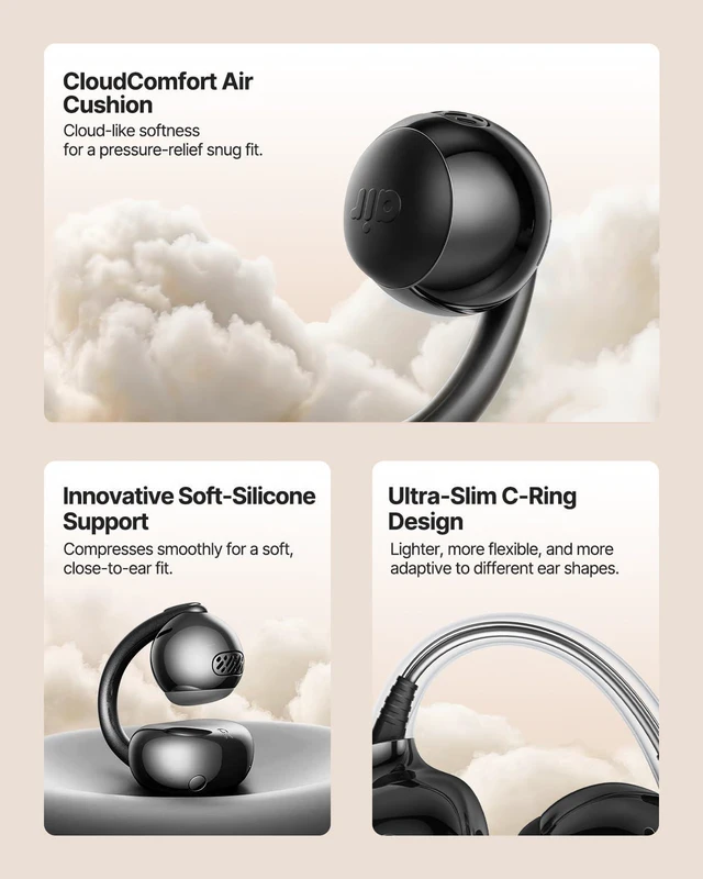 Alt view image 5 of 7 - Bowie MC2 S Open-Ear Earbuds, Clip-On Earbuds for Women