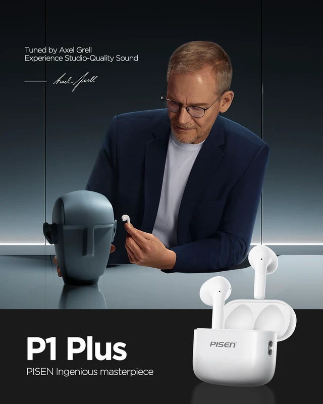 Alt view image 2 of 7 - P1 Plus Wireless Earbuds - Bluetooth 5.4 ENC Noise Cancelling Earbuds with 25H Playtime Fast Charging, Smart Touch Control via APP, IPX4 Waterproof Light weight in-Ear Wireless Earphones (white)