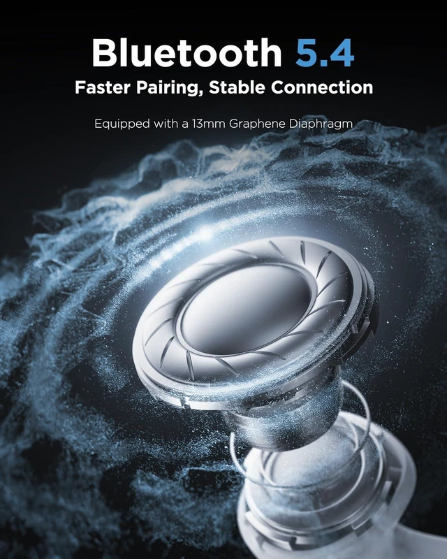 Alt view image 3 of 7 - P1 Plus Wireless Earbuds - Bluetooth 5.4 ENC Noise Cancelling Earbuds with 25H Playtime Fast Charging, Smart Touch Control via APP, IPX4 Waterproof Light weight in-Ear Wireless Earphones (white)