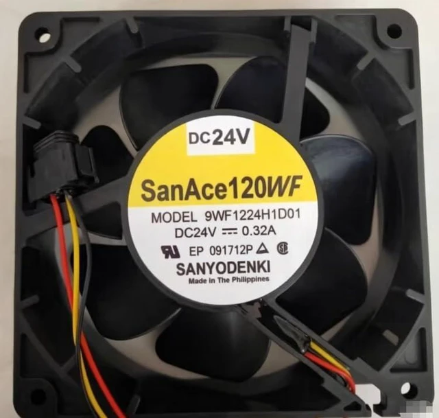 Main image of 9WF1224H1D01 24V 0.32A 12CM 120×120×38mm Cooling Fan 9WF1224H1D01