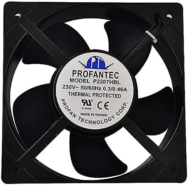 Alt view image 2 of 5 - P2207HBL Axial Fan 205×205×72mm, AC220V 0.3A, Dual Ball Bearing,for Inverter/Industrial/Rail Transit Controller Cooling