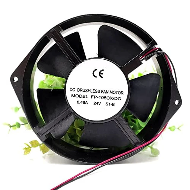 Alt view image 2 of 3 - FP-108CX/DC S1-B Fan 24V 0.46A 162mm×150mm×38mm Cabinet Cooling Fan