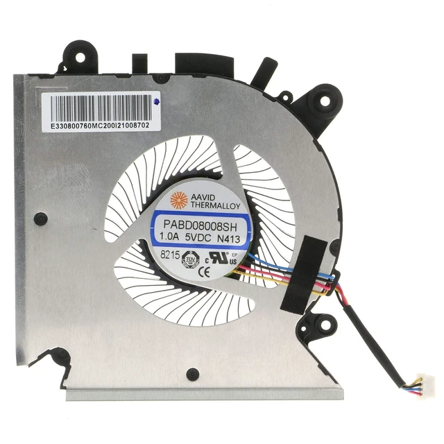 Alt view image 2 of 4 - Cooling Fan for MSI GF63 MS-16R1 MS-16R2 PABD08008SH N413 E322500300A