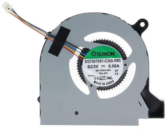Alt view image 3 of 6 - CPU&GPU Cooling Fan EG75070S1-C350-S9C for Acer Nitro V17 VN7-793G EG75070S1-C360-S9C EG75070S1-C350-S9C
