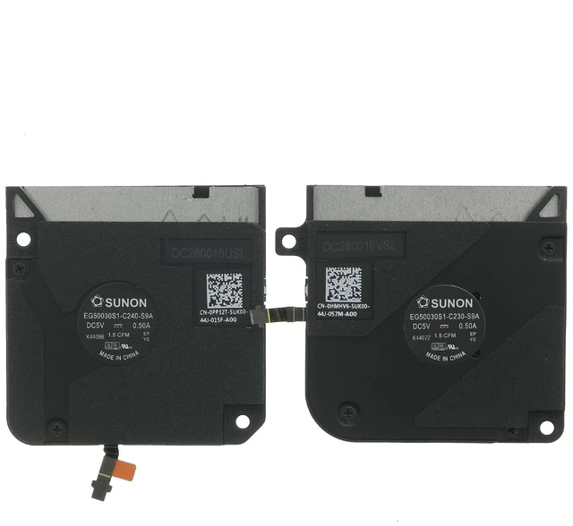 Main image of CPU and GPU Cooling Fan Set Replacement for Dell Latitude 7350 Detachable 2-in-1, 0PP32T 0HMHV6 EG50030S1-C230-S9A EG50030S1-C240-S9A, DC 5V 0.5A 4-Pin