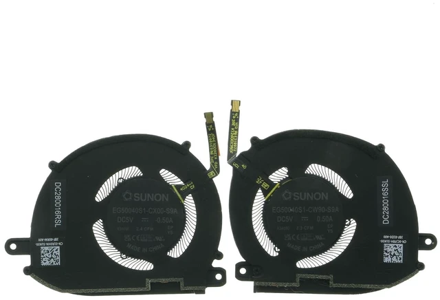Main image of CPU and GPU Cooling Fan Pair for Dell XPS 13 9340 9345 9350, Fits 01R0HN 0CJF8H, DC 5V 0.5A