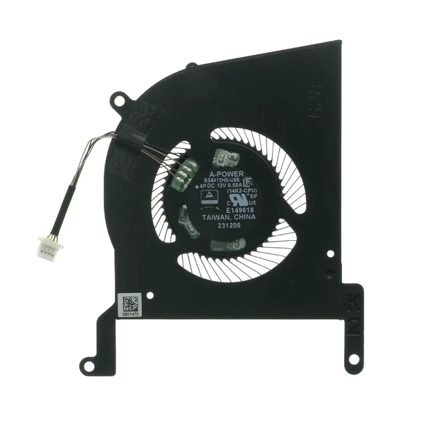 Alt view image 4 of 6 - Compatible CPU & GPU Cooling Fan for MSI 14K2 Stealth 14 AI Studio A1V A13UDX A13VE A13VF A13VG MS-14K2 | Replaces BS5412HS-U6H U6L U6S U6T | DC12V 0.55A 4-Pin | 14K2-CPU 14K2-GPU