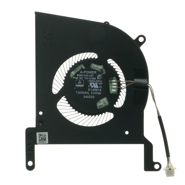 Alt view image 3 of 6 - Compatible CPU & GPU Cooling Fan for MSI 14K2 Stealth 14 AI Studio A1V A13UDX A13VE A13VF A13VG MS-14K2 | Replaces BS5412HS-U6H U6L U6S U6T | DC12V 0.55A 4-Pin | 14K2-CPU 14K2-GPU