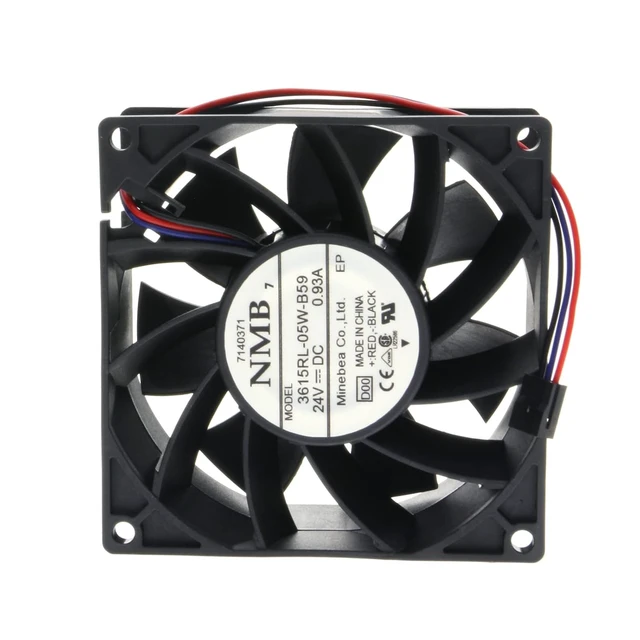 Alt view image 4 of 4 - Cooling Fan for NMB 3615RL-05W-B59 Cooling Fan, 24V 0.93A, Dual Ball Bearing,3-Wire