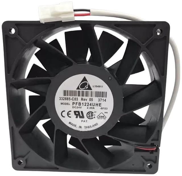 Main image of 1 PCS PFB1224UHE-8F53 PFB1224UHE 24V 2.40A 48W 120×120×38mm 2-Wire Cooling Fan