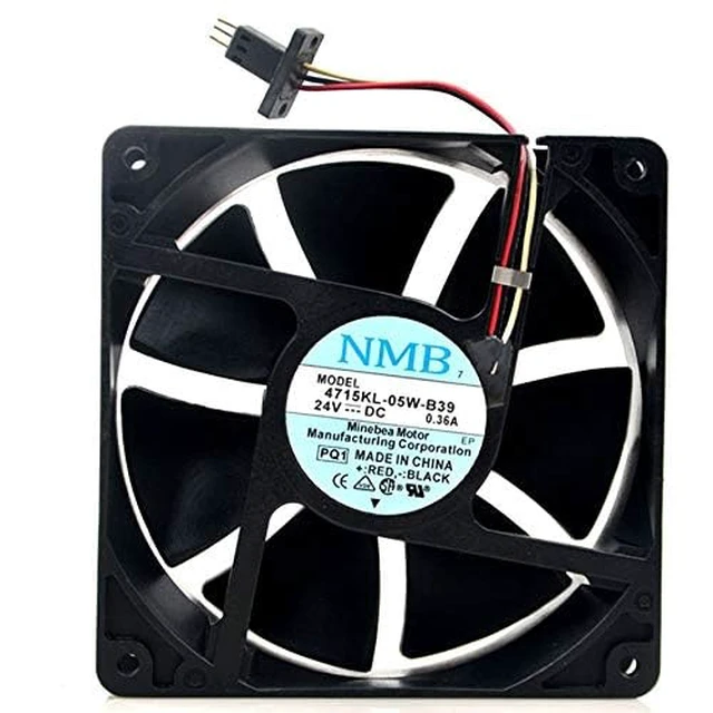 Alt view image 3 of 4 - 1 Pcs 4715KL-05W-B39 DC24V 0.36A 12038 120×120×38mm Double Ball Frequency Converter axial Fan 4715KL-05W-B39 Cooling Fan