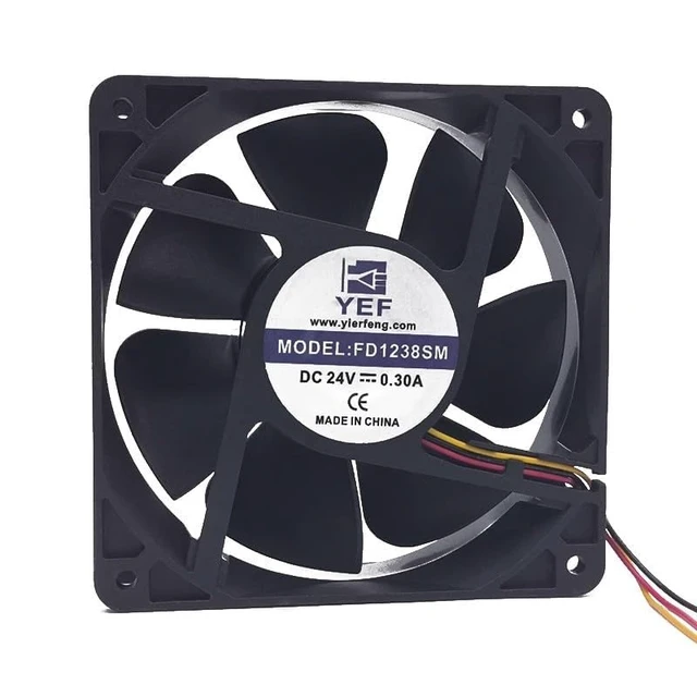 Main image of 1 PCS FD1238SM DC24V 0.30A 120×120×38mm 3-Wire Cooling Fan