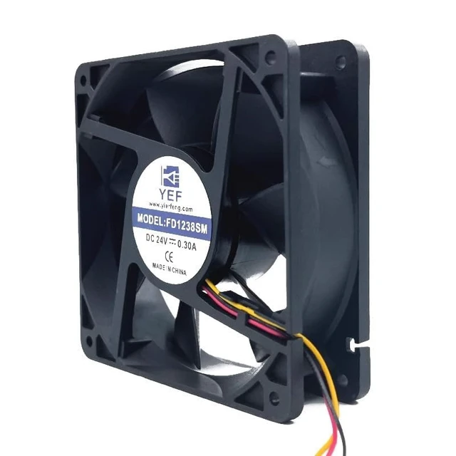 Alt view image 3 of 6 - 1 PCS FD1238SM DC24V 0.30A 120×120×38mm 3-Wire Cooling Fan
