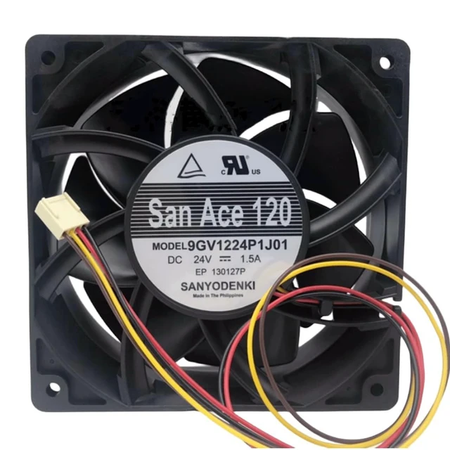 Main image of 1 PCS 9GV1224P1J01 24V 1.5A 120×120×38mm 4-Wire Cooling Fan