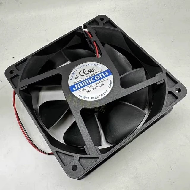 Alt view image 2 of 3 - 1 PCS JF1238B2HR-R 12038 24V 0.32A 12CM Inverter Cooling Fan