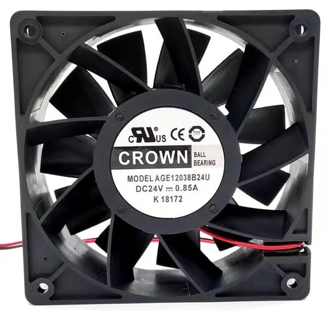 Main image of 1 PCS AGE12038B24U 120×120×38mm 24V 0.85A High-Volume Cooling Fan