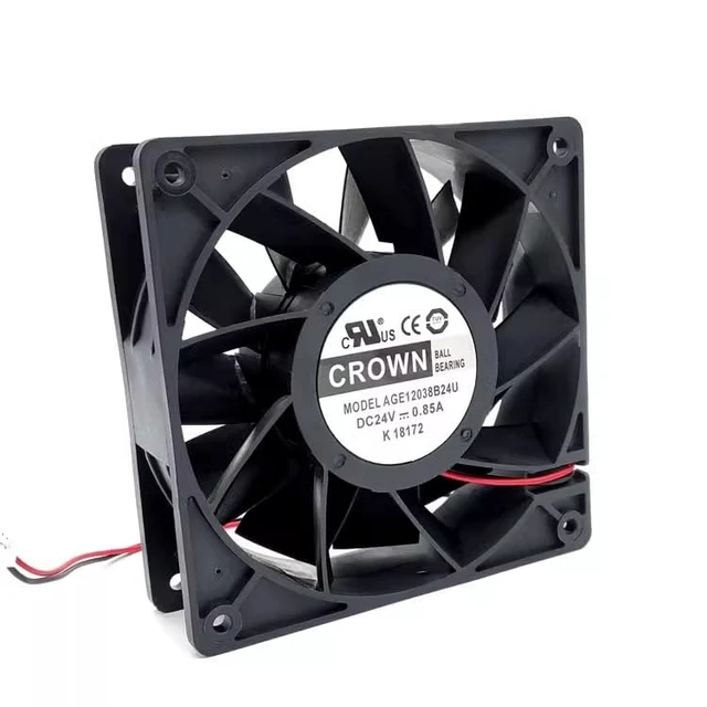 Alt view image 3 of 6 - 1 PCS AGE12038B24U 120×120×38mm 24V 0.85A High-Volume Cooling Fan