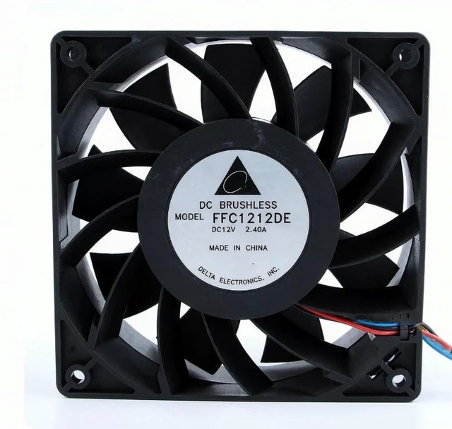 Main image of 1 Pcs FFC1212DE 12V 2.4A 120×120×38mm 3-Wire 12CM Cooling Fan