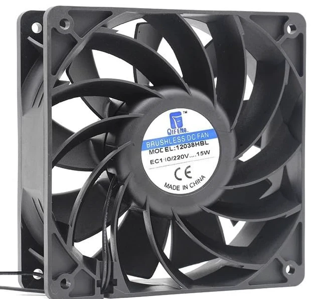 Main image of 1 Pcs 12038HBL Fan - EC Motor Cooling Fan 120mm×120mm×38mm AC 110V-220V DC60V-240V 15W Dual Ball Bearing 3500RPM Fan