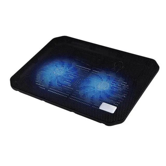 Alt view image 2 of 5 - Laptop Cooling Pad, Ultra Slim Silent Dual Fan Cooler Stand for 14-15.6 Inch Notebook, Portable Lightweight Laptop Cooler with Adjustable Height