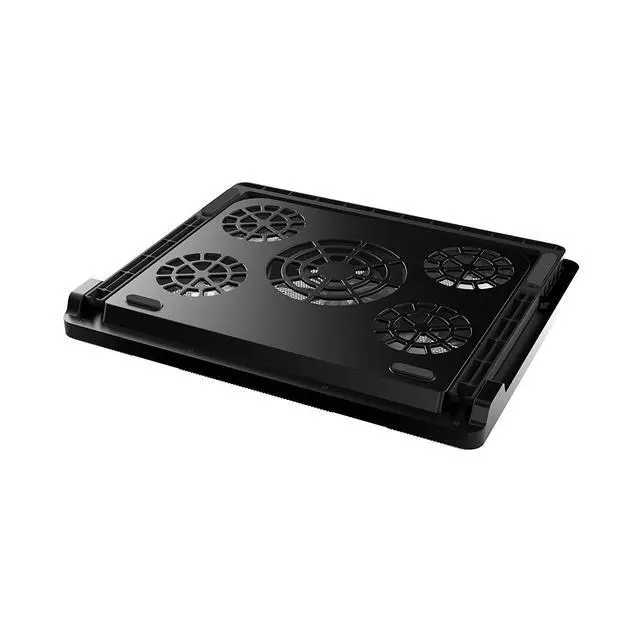 Alt view image 3 of 5 - Gaming Laptop Cooling Pad with 5 Fans, Multi-Angle Adjustable Notebook Cooler Stand, Dual Switch Control Heavy-Duty Cooling Base