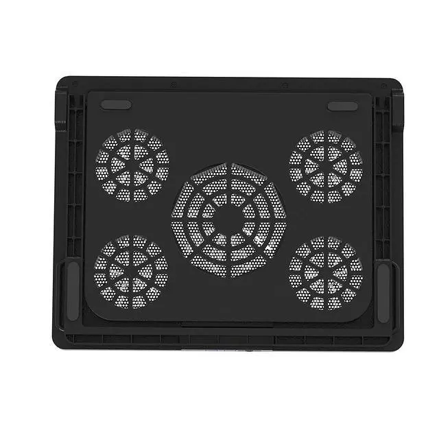 Alt view image 4 of 5 - Gaming Laptop Cooling Pad with 5 Fans, Multi-Angle Adjustable Notebook Cooler Stand, Dual Switch Control Heavy-Duty Cooling Base
