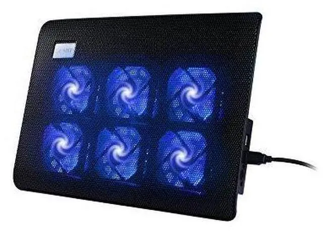 Main image of Gaming Laptop Cooling Pad with 6 Fans, Ultra Slim Adjustable Airflow Notebook Cooler Stand for 17 Inch Gaming Notebooks