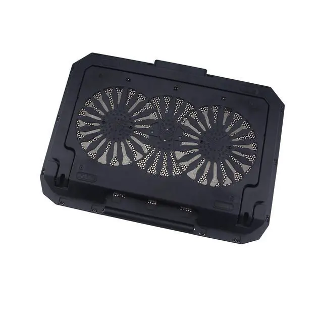 Alt view image 2 of 5 - RGB Laptop Cooling Pad with Dual Fan, 7-Level Adjustable Height Notebook Cooler Stand with Phone Holder, Silent Gaming Laptop Cooling Base