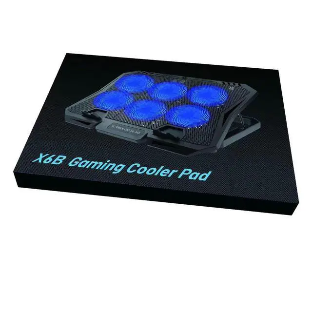 Alt view image 5 of 5 - X6 notebook cooling base with display multi-level adjustment notebook cooling stand speed control heat sink