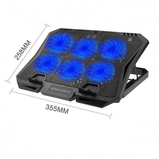 Alt view image 3 of 5 - X6 notebook cooling base with display multi-level adjustment notebook cooling stand speed control heat sink