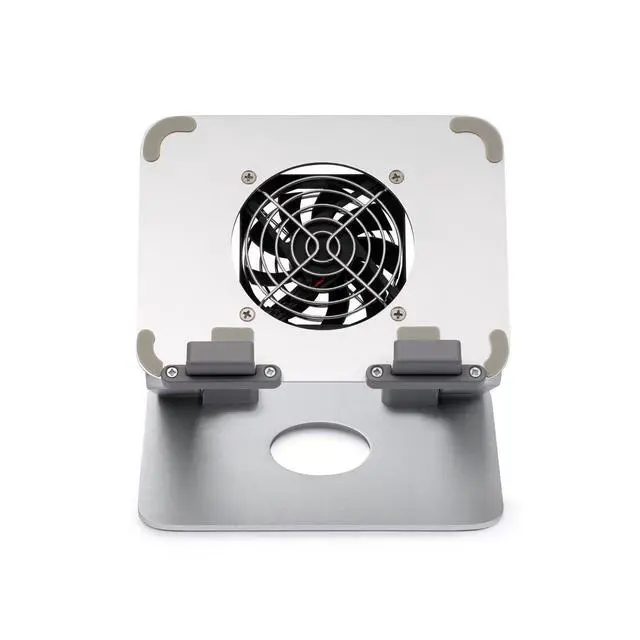 Alt view image 2 of 7 - T33-2 Foldable Metal Tablet Stand with Built-in Cooling Fan, Adjustable, Portable, Heat Dissipation Stand