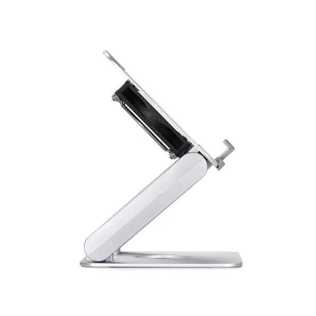 Alt view image 4 of 7 - T33-2 Foldable Metal Tablet Stand with Built-in Cooling Fan, Adjustable, Portable, Heat Dissipation Stand