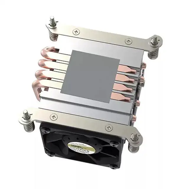 Alt view image 2 of 2 - LGA1156-R63 150W ITX CPU Cooler, 4 Heat Pipes Direct Touch, PWM 6800RPM High-Speed Fan 34.5CFM, Dual Ball Bearing, Non-Silent Extreme Cooling Solution for Intel LGA1200/115X