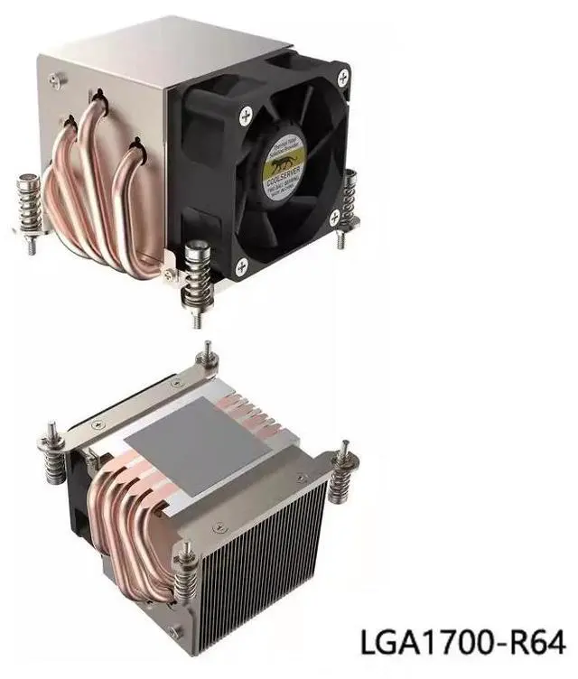 Main image of LGA1700-R64 180W CPU Cooler, 4 Heat Pipes, 6800RPM PWM Fan, for Intel LGA1700/1851