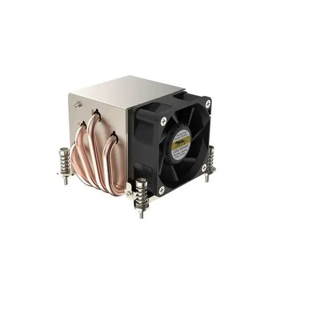 Alt view image 2 of 3 - LGA2011-R64 180W CPU Cooler, 4 Heat Pipes, 8000RPM PWM Fan, 47CFM Airflow, 67mm Low Profile for Intel LGA2011/2066 X79/X99/X299 HEDT Workstations